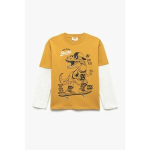 Bluza cu decolteu la baza gatului si imprimeu grafic imagine