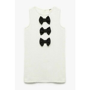 Rochie cu aspect texturat si aplicatii din funda imagine