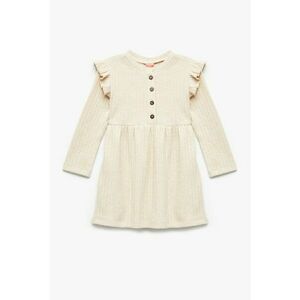 Rochie striata cu garnituri cu volane imagine