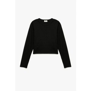 Pulover cu decolteu la baza gatului si insertii stralucitoare imagine