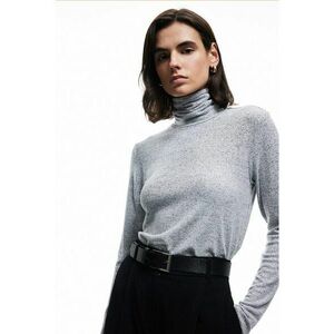 Pulover slim fit cu guler inalt imagine