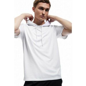 Tricou cu model uni si gluga imagine