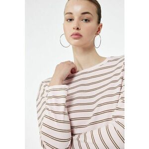 Bluza cu decolteu la baza gatului si model in dungi imagine