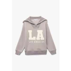 Bluza de trening cu imprimeu si maneci cazute imagine