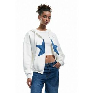 Hanorac lejer cu fermoar si buzunare oblice imagine