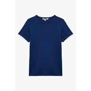 Tricou cu decolteu rotund si model uni imagine