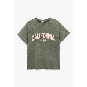 Tricou cu imprimeu si maneci raglan imagine