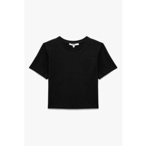 Tricou slim fit cu decolteu la baza gatului imagine