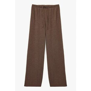 Pantaloni cu croiala ampla si snur in talie imagine