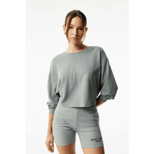 Bluza de trening din amestec de modal cu decolteu adanc pe spate imagine