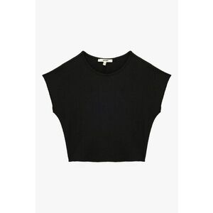 Tricou cu decolteu rotund si model uni imagine