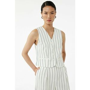 Sacou cu nasturi si model in dungi - fara maneci imagine