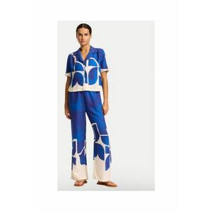 Camasa dama - 55455-TO - albastru - in si viscoza imagine