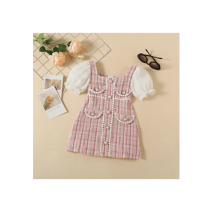 Rochita Rosa - pentru fetite - tricotata - imagine