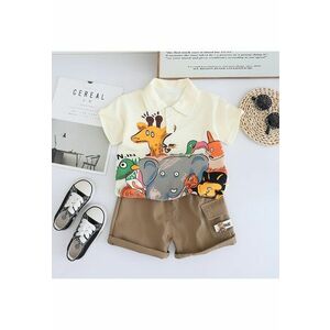 Compleu Crem Baieti cu Animale Ianis imagine