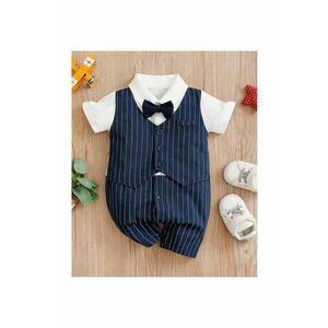 Salopeta Albastra Baieti cu Dungi imagine