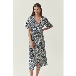 Rochie cu decolteu in V si cordon in talie imagine