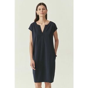 Rochie cu guler tunica si buzunare imagine