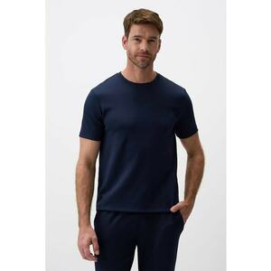 Tricou din amestec de modal cu decolteu la baza gatului imagine