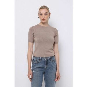 Bluza cu decolteu la baza gatului si maneci scurte imagine