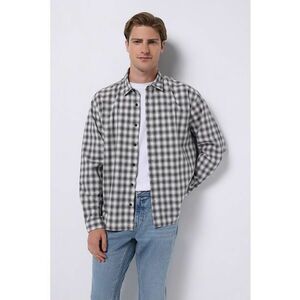 Camasa in carouri cu maneci lungi imagine