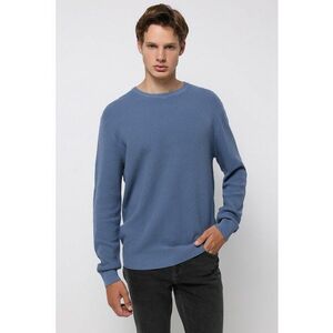 Pulover de bumbac cu decolteu rotund imagine