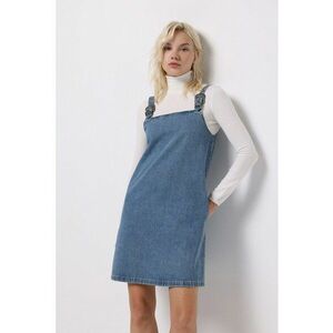 Rochie mini din denim cu bretele imagine