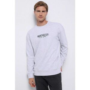 Bluza de trening cu croiala lejera si broderie imagine