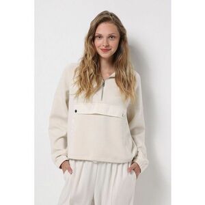 Bluza de trening din amestec de modal cu fermoar scurt imagine