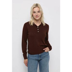 Pulover polo cu buzunar pe piept imagine