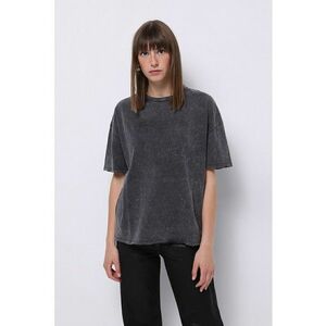 Tricou de bumac cu decolteu la baza gatului imagine