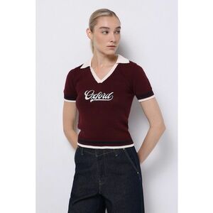 Pulover cu maneci scurte si text imagine