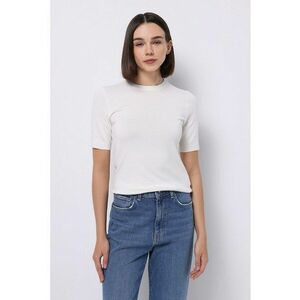 Bluza cu decolteu la baza gatului si maneci scurte imagine