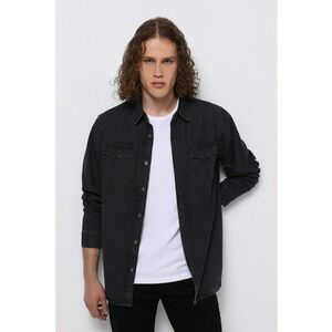 Jacheta din denim cu buzunare pe piept imagine