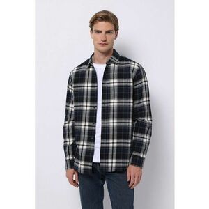 Camasa de bumbac cu model in carouri imagine