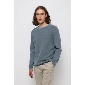 Pulover de bumbac cu decolteu la baza gatului imagine