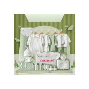 Set 28 piese - pentru nou nascut - verde 1 luna - 50-56 CM imagine