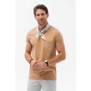 Tricou de bumbac cu buzunar pe piept imagine