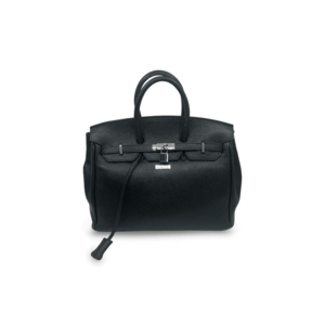 Geanta de mana din piele naturala Icona Assoluta Neagra imagine