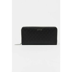 Portofel de piele ecologica cu fermoar si model monograma imagine