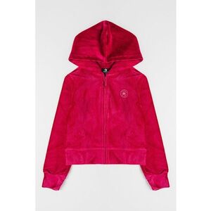 Hanorac striat din velur si fermoar imagine