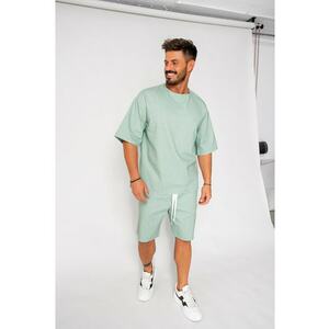 Set Lino 100% In Tricou si pantalon scurt Olive 17978 imagine