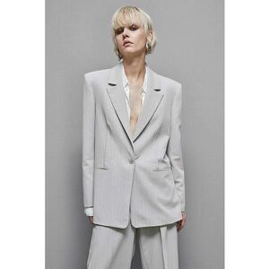 Sacou supradimensionat cu imprimeu in dungi imagine