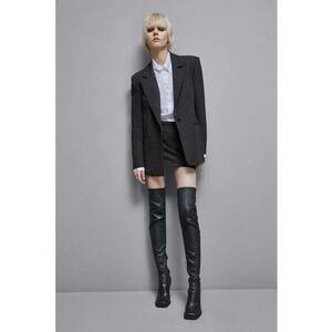 Sacou supradimensionat cu imprimeu in dungi imagine