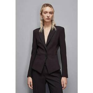 Sacou slim fit cu inchidere la un singur rand de nasturi imagine