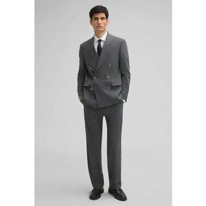 Sacou regular fit cu imprimeu in dungi si inchidere la un doua randuri de nasturi imagine