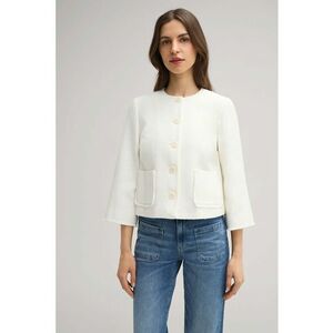 Sacou crop cu buzunare frontale imagine