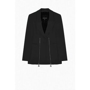 Sacou cambrat cu fermoare frontale imagine