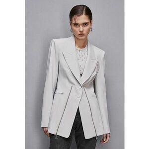 Sacou cambrat cu fermoare frontale imagine