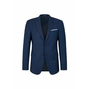 Sacou regular fit cambrat cu inchidere la un singur rand de nasturi - Albastru - imagine